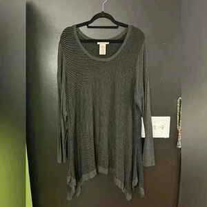 Woman’s XXL Long Sleeve Long Body Shirt For Leggings Soft Lightweight Tunic